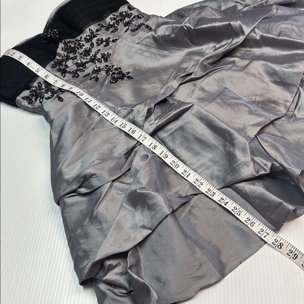 Elegant Strapless Black and Gray Dress - Picture 6 of 8